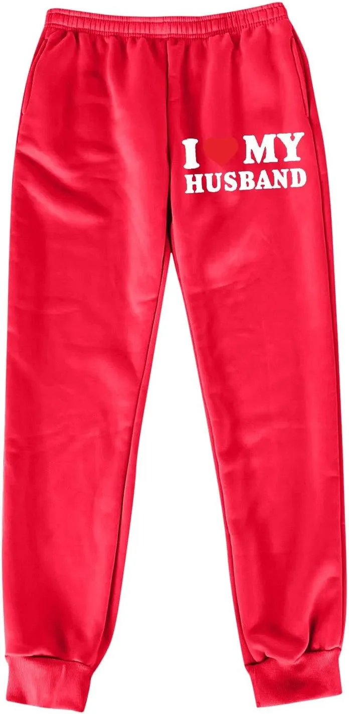 Capri Cargo Pants for Women with Pockets Letter Print Casual Pants for Women Elastic Waist Sweatpants Trousers