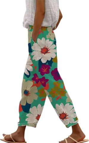 Capri Pants for Women Casual Drawstring Pants Beach Clothes Resort Wear for Women 2025 Yoga