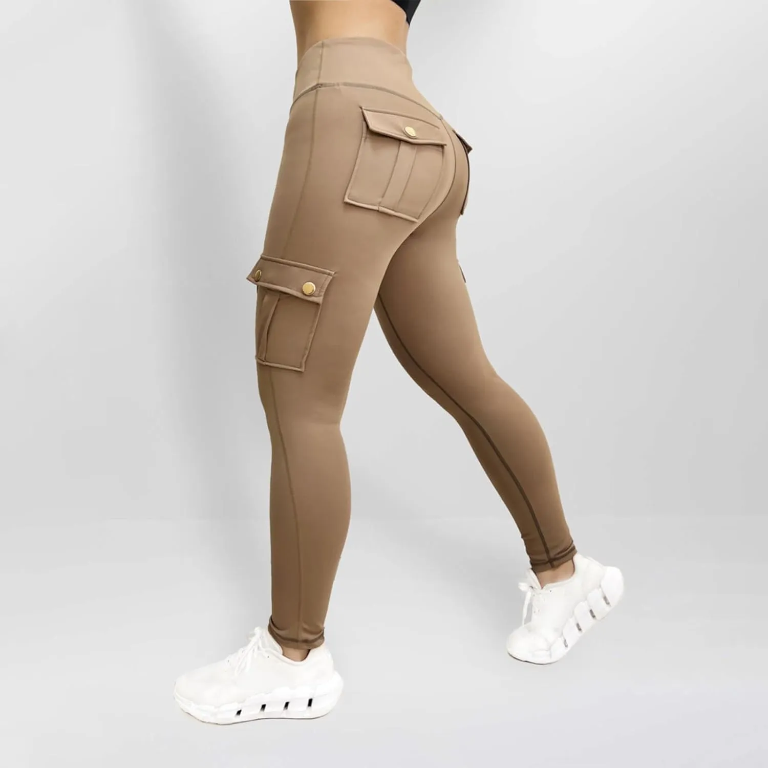 Cargo Yoga Pants Womens Workout Leggings 2024 Fashion Tights High Waist Trousers Sportswear Activewear Gym Outfit