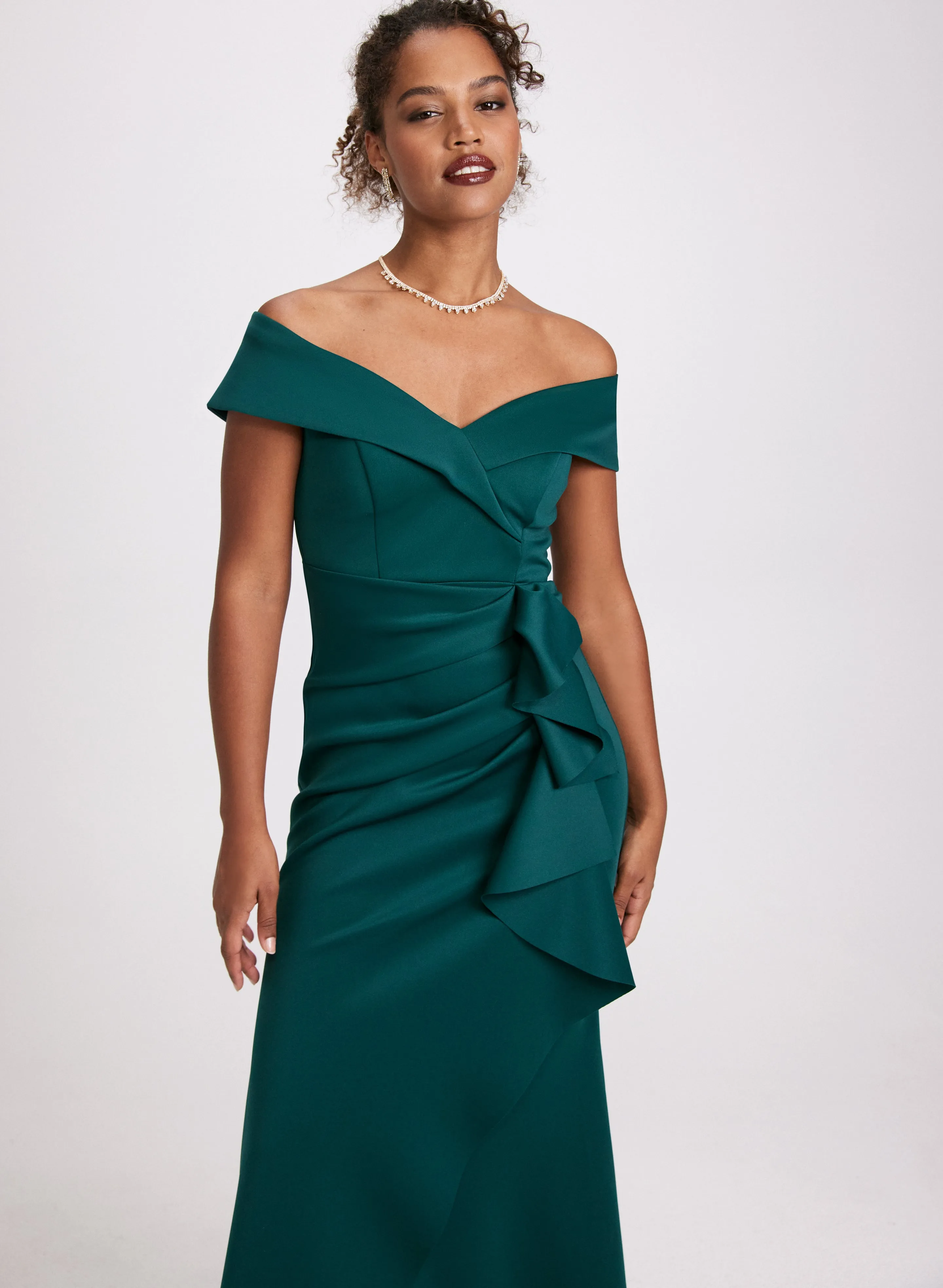 Cascade Ruffle Dress