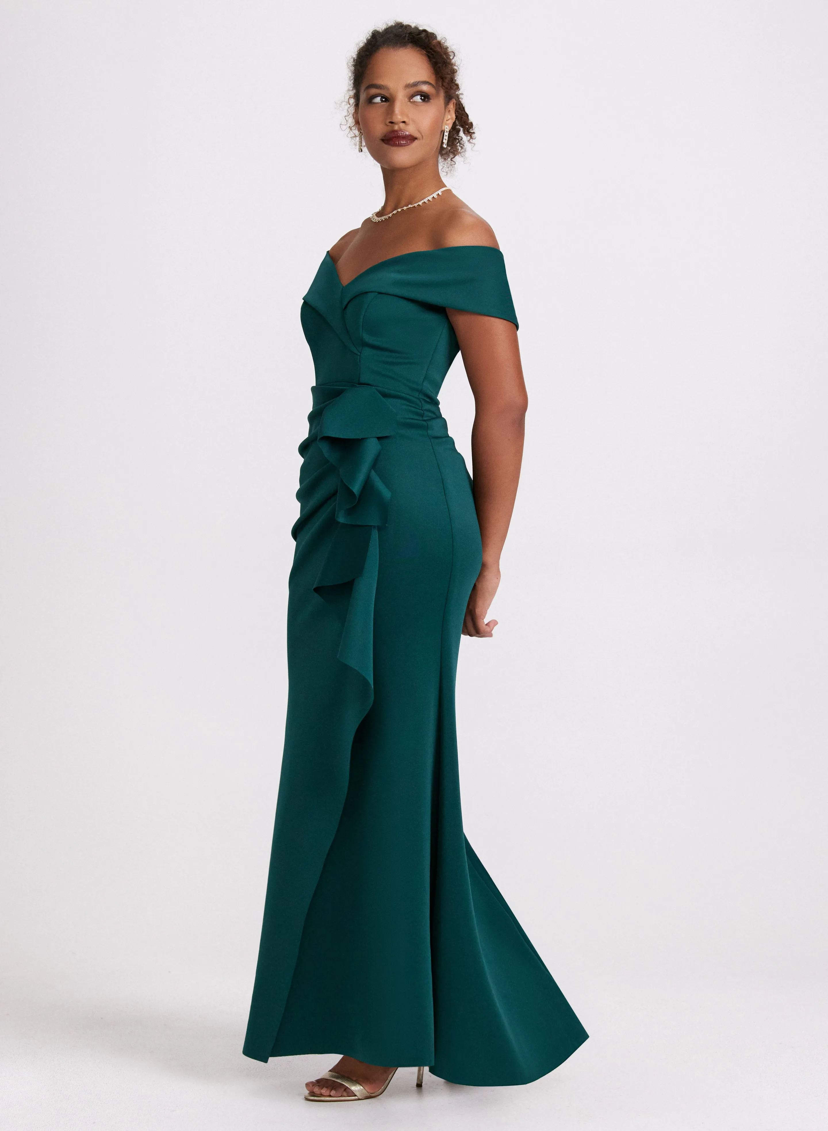 Cascade Ruffle Dress