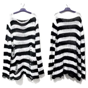 Casual Vintage Striped Sweater for Women | Ideal for Autumn