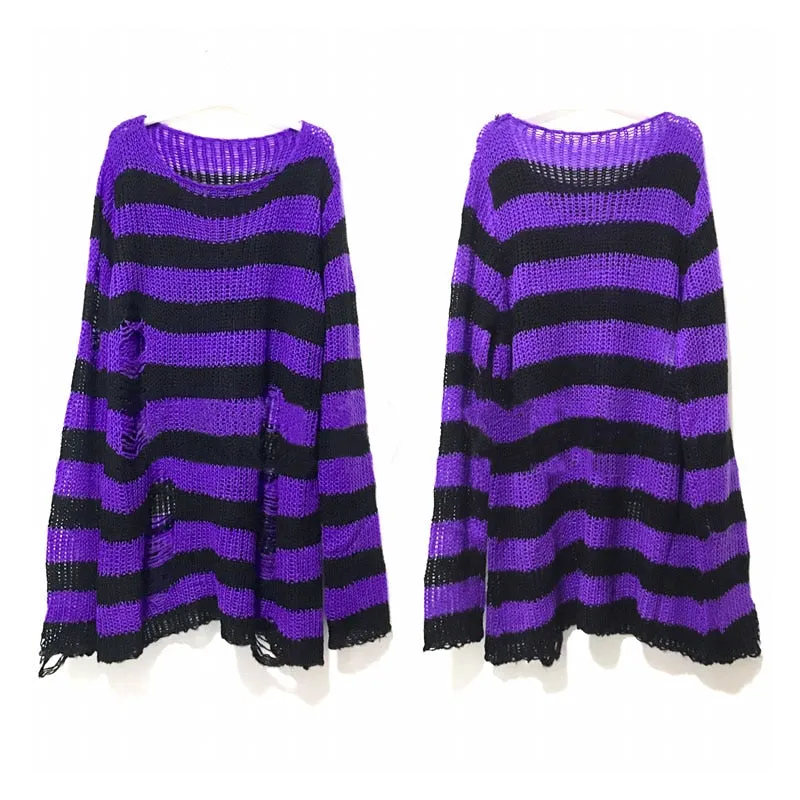 Casual Vintage Striped Sweater for Women | Ideal for Autumn