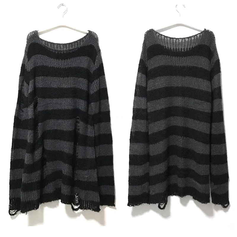 Casual Vintage Striped Sweater for Women | Ideal for Autumn