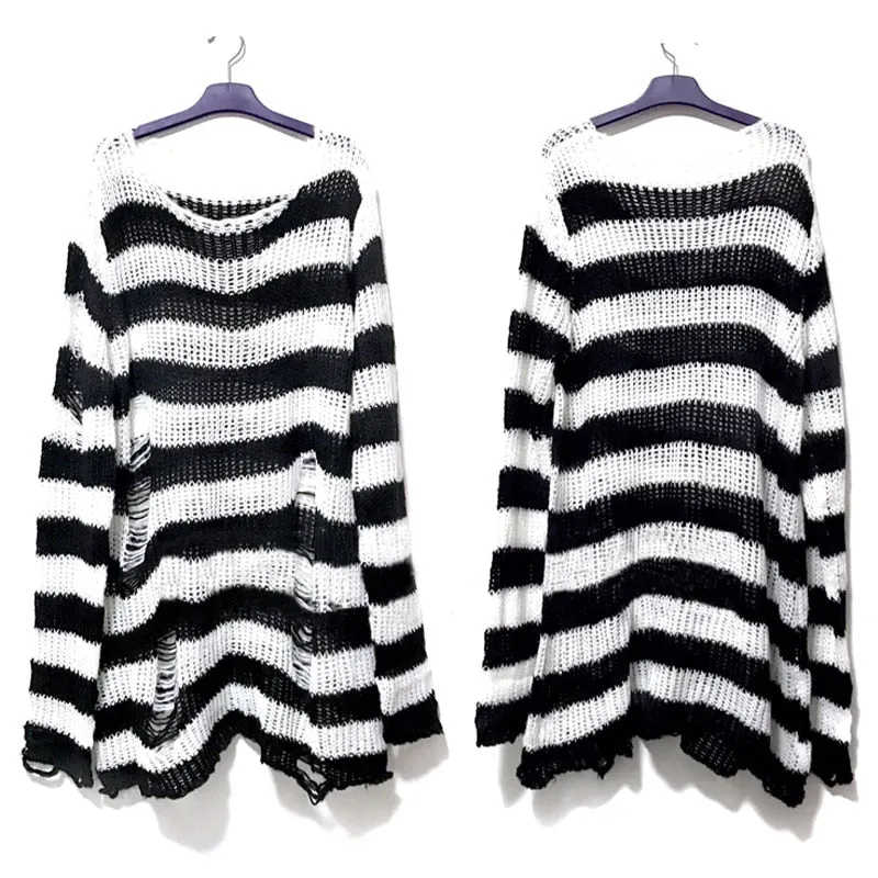Casual Vintage Striped Sweater for Women | Ideal for Autumn