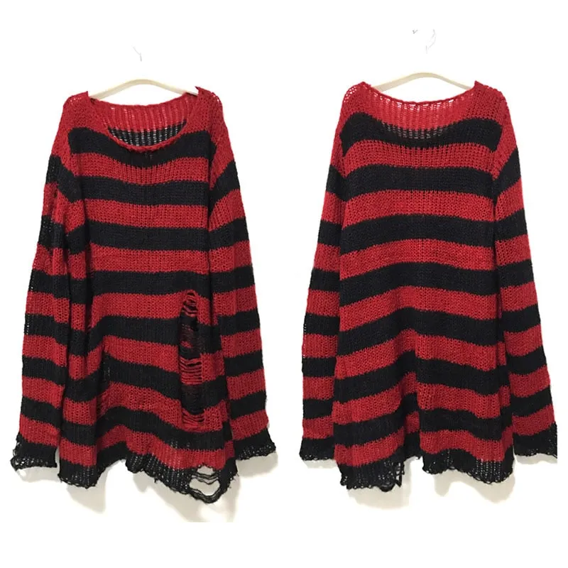 Casual Vintage Striped Sweater for Women | Ideal for Autumn