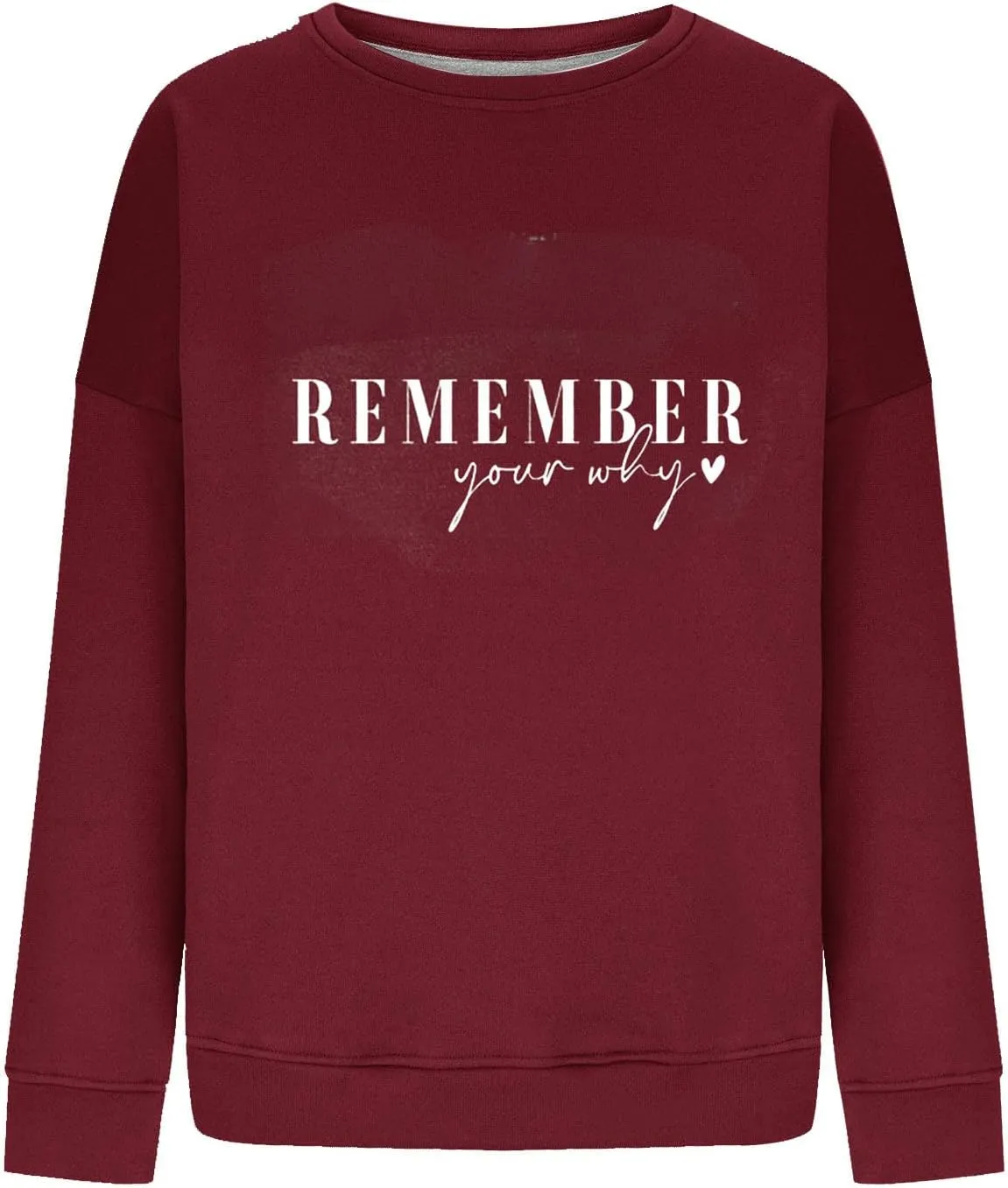 Ceboyel Remember Your Why Sweatshirt Oversized Pullover Sweater Letter Print Cute Hoodies Trendy Fall Winter Clothing 2023