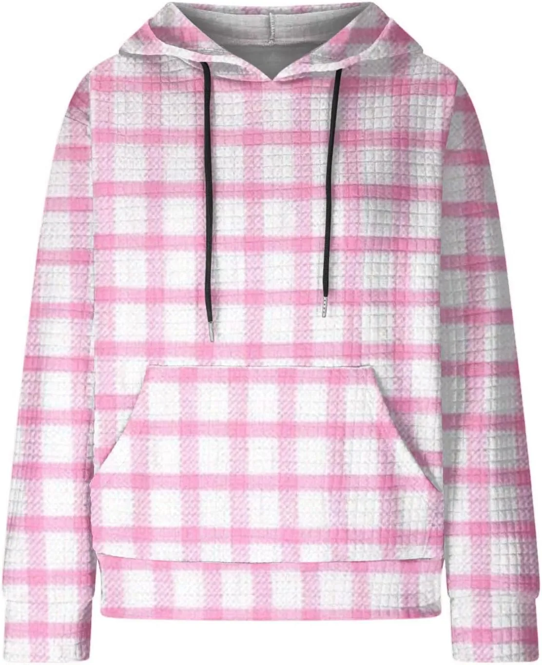 Ceboyel Women Waffle Knit Cute Hoodies Drawstring Pullover Sweatshirts Fashion Casual Sweaters Comfy Fall Clothes Outfits