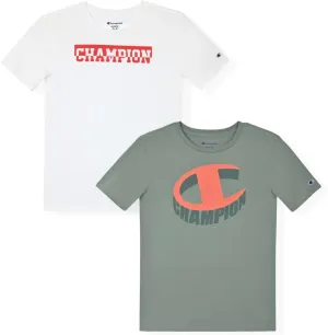 Champion Boys Tee Shirts 2 Pack Short Sleeve T-Shirts for Boys in Sizes 4-18