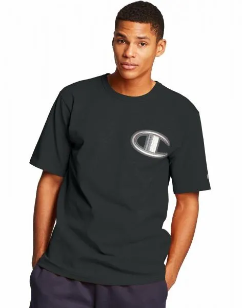 CHAMPION - Men - Floss Stitch C Tee - Black