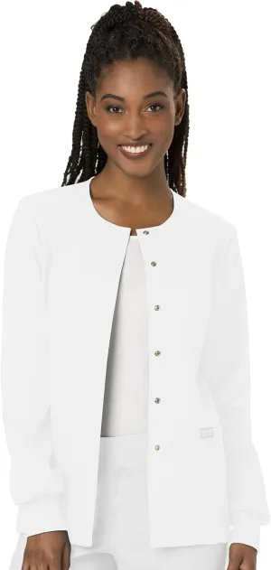 Cherokee Scrub Jackets For Woman, Snap Front with 3 Pockets & 2 way Stretch - WW310