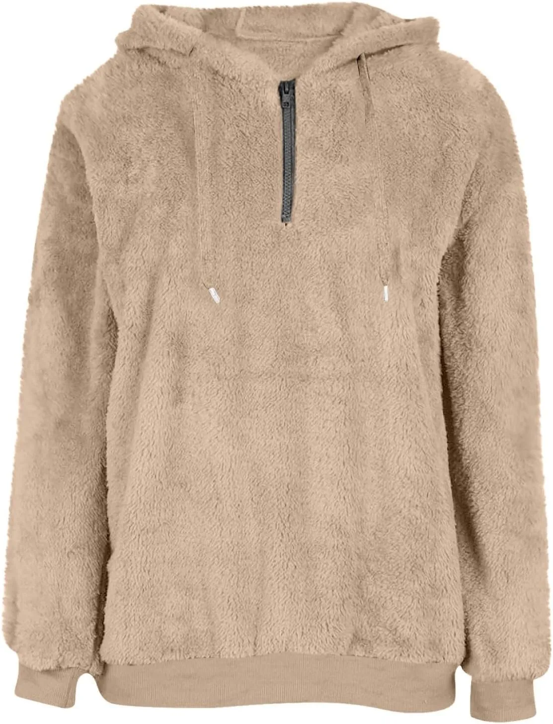 ChicCrate Womens Oversized Sherpa Pullover Hoodie Fuzzy Fleece Sweatshirt Trendy Comfrt Casual Fluffy Hoodies