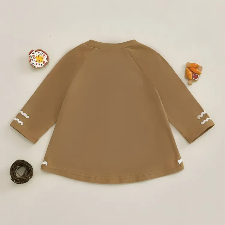 Christmas Gingerbread Pattern A-Line Dress