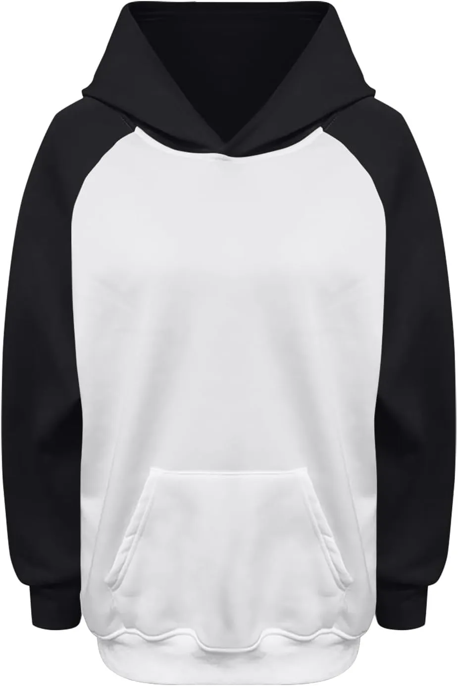 Color Block Hoodies for Women Trendy Oversized Raglan Sweatshirts Lightweight Fleece Cute Hoodies with Pockets