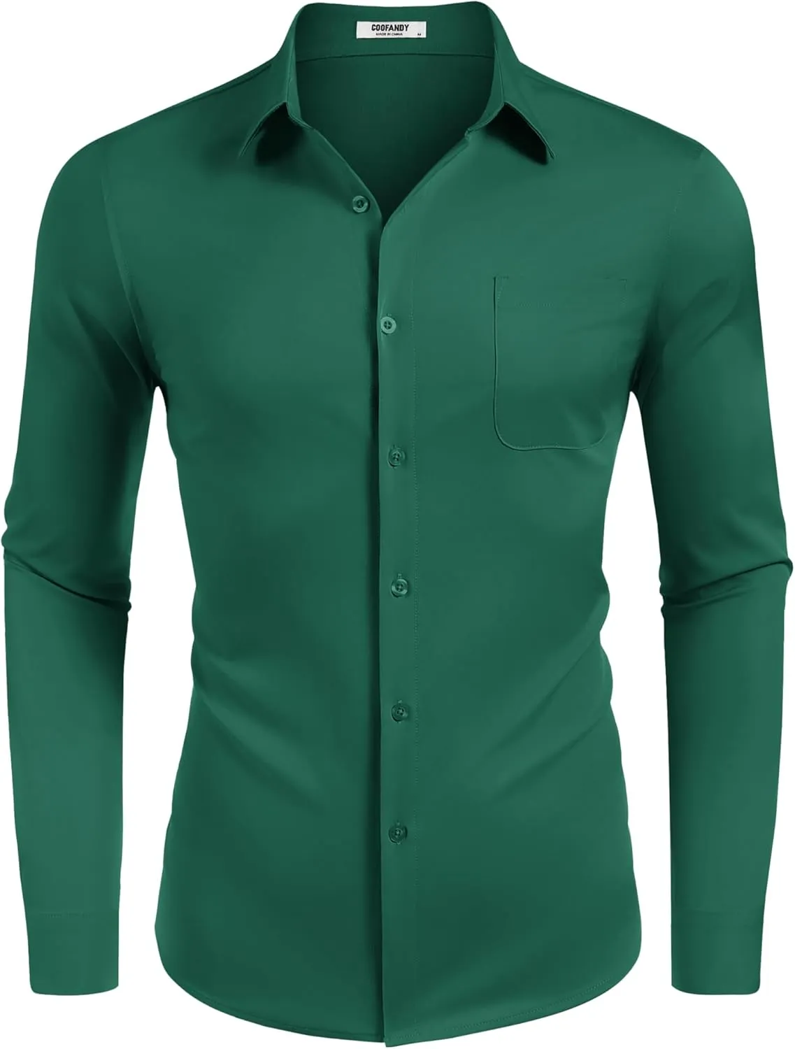 COOFANDY Mens Dress Shirt Long Sleeve Button Down Shirts Business Casual Wrinkle Free Shirts with Pocket