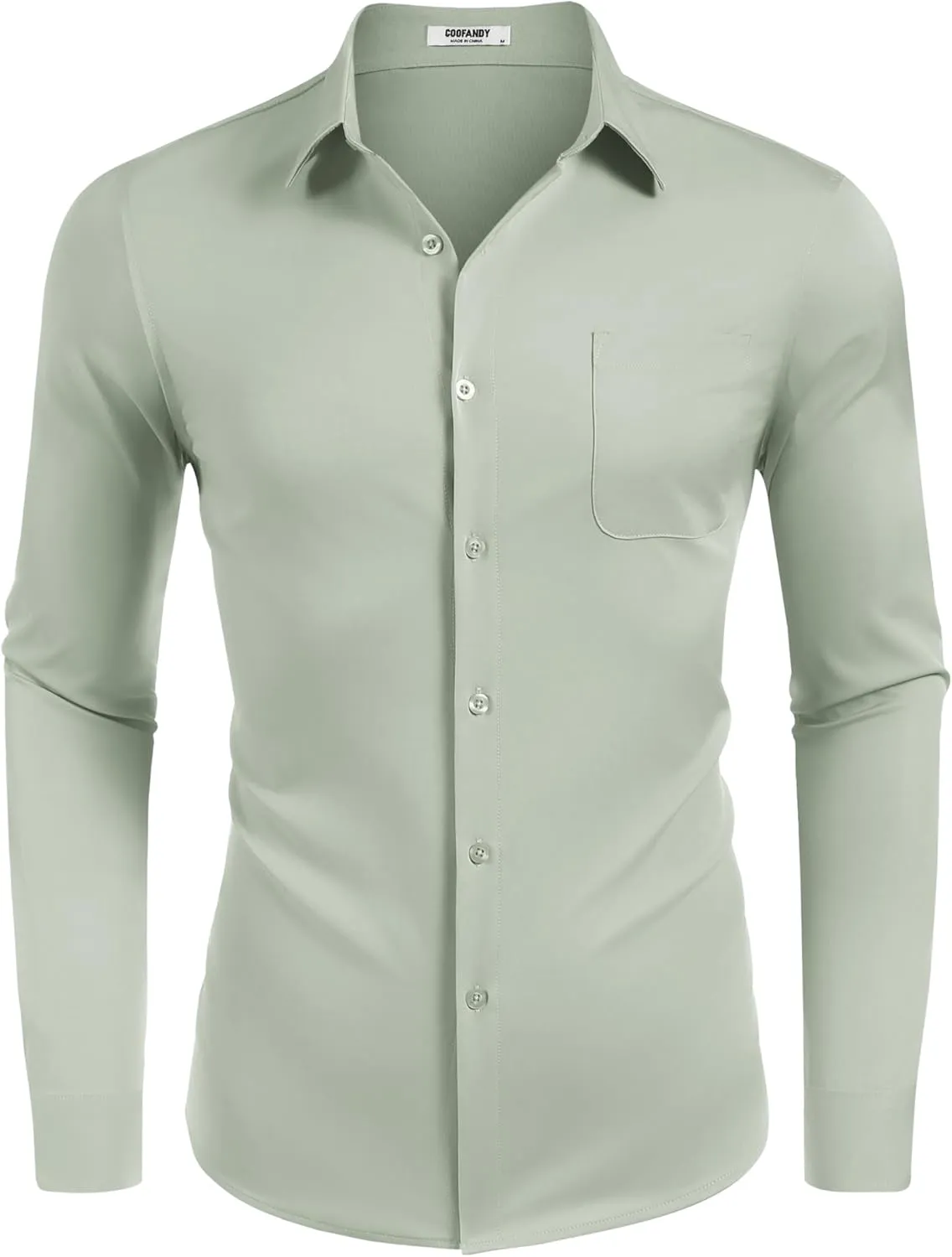 COOFANDY Mens Dress Shirt Long Sleeve Button Down Shirts Business Casual Wrinkle Free Shirts with Pocket