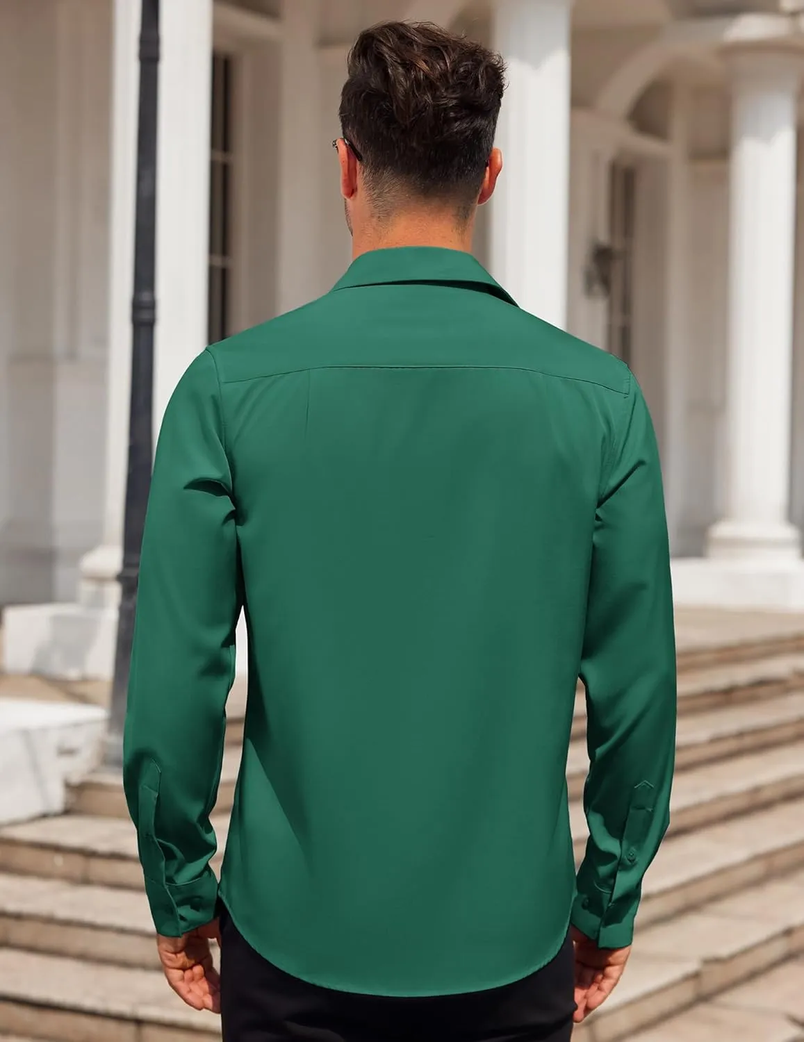 COOFANDY Mens Dress Shirt Long Sleeve Button Down Shirts Business Casual Wrinkle Free Shirts with Pocket