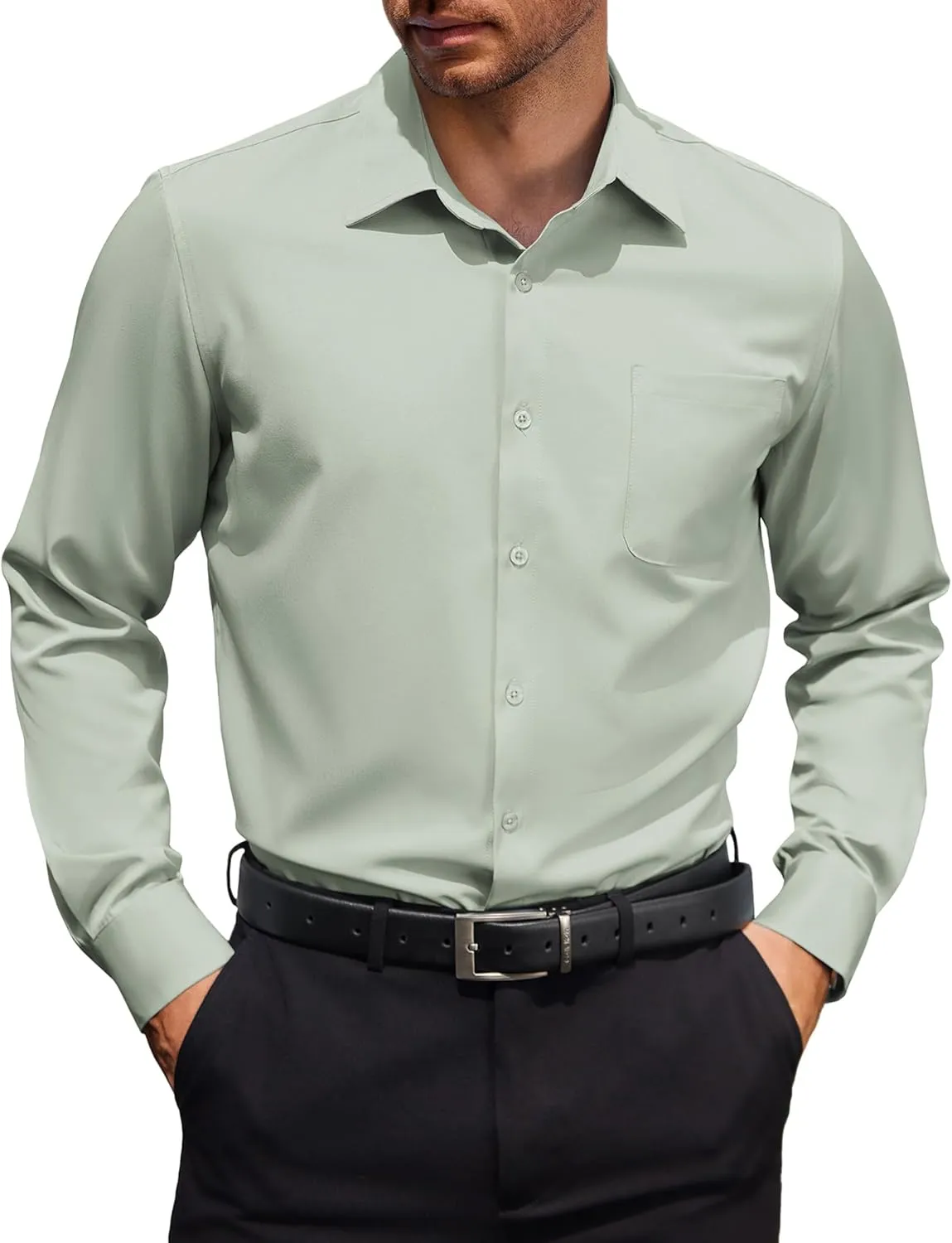 COOFANDY Mens Dress Shirt Long Sleeve Button Down Shirts Business Casual Wrinkle Free Shirts with Pocket