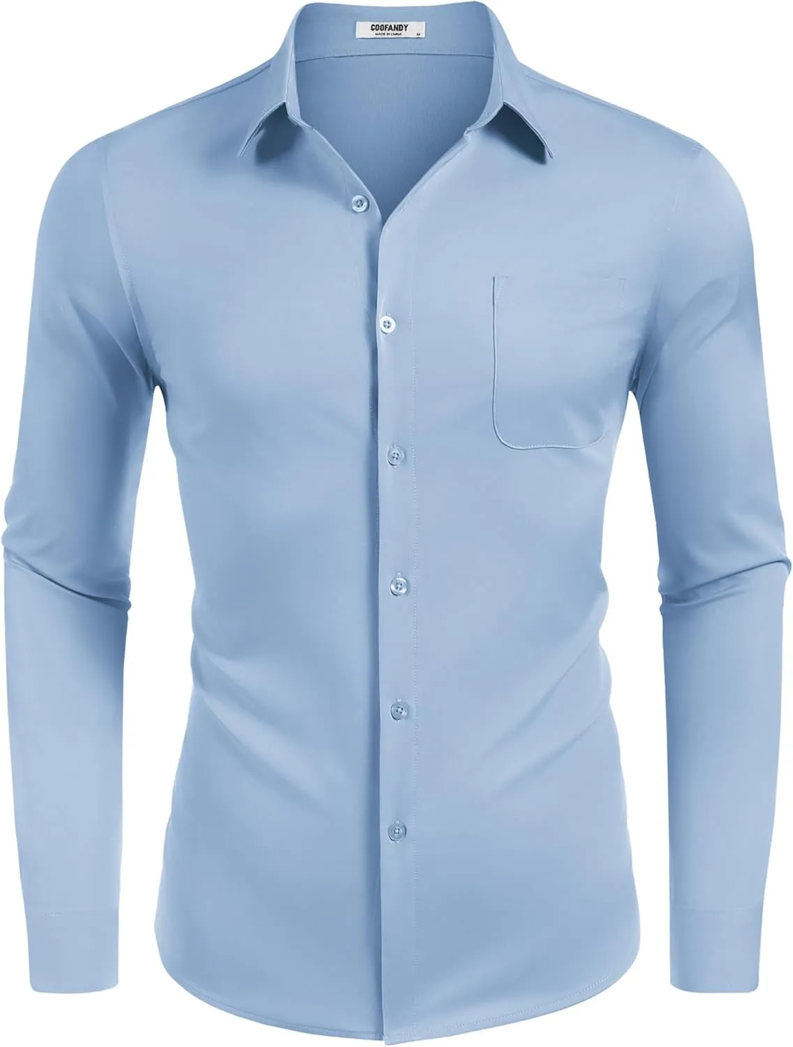 COOFANDY Mens Dress Shirt Long Sleeve Button Down Shirts Business Casual Wrinkle Free Shirts with Pocket