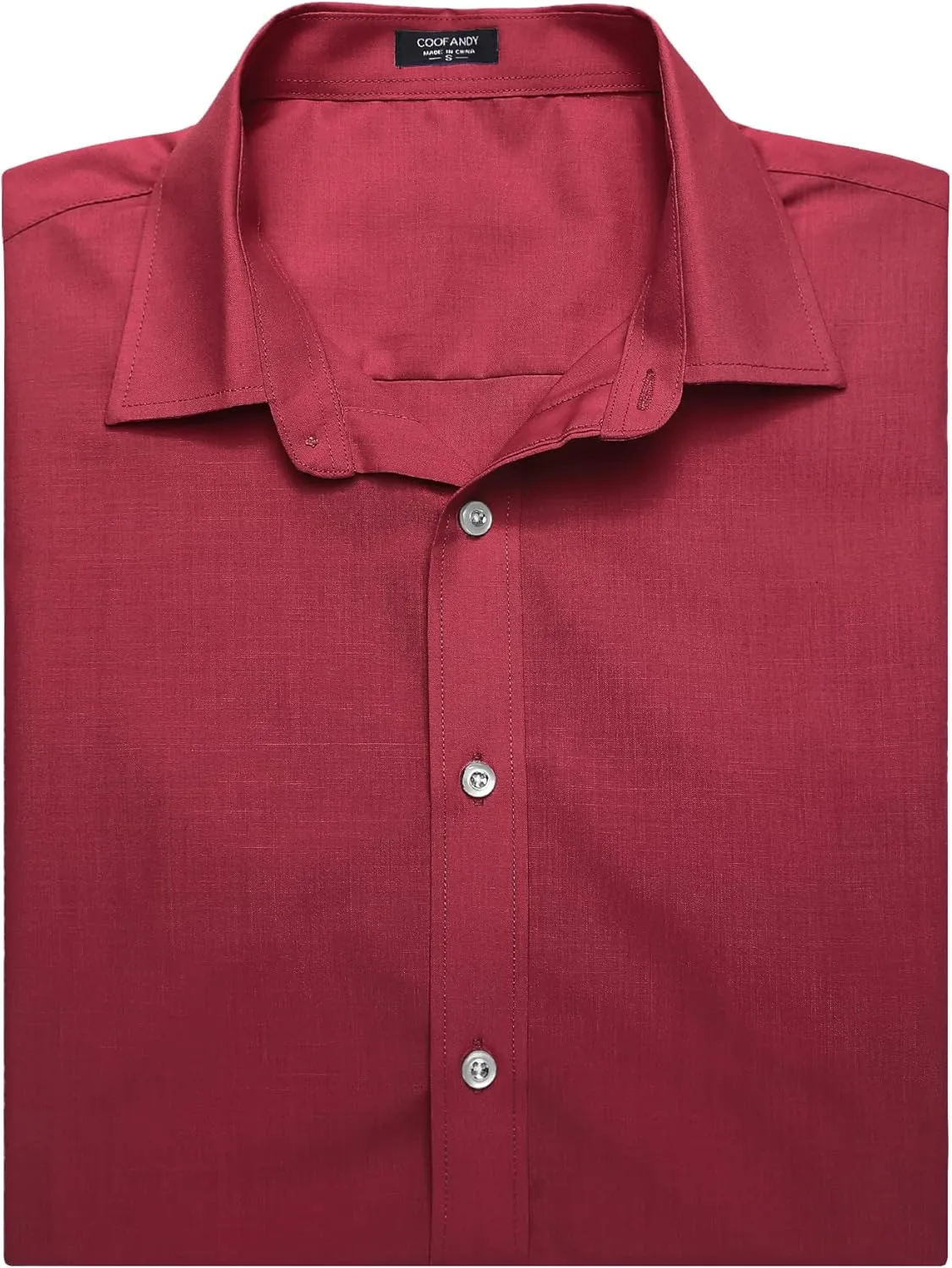 COOFANDY Men's Muscle Fit Dress Shirts Wrinkle-Free Short Sleeve Casual Button Down Shirt