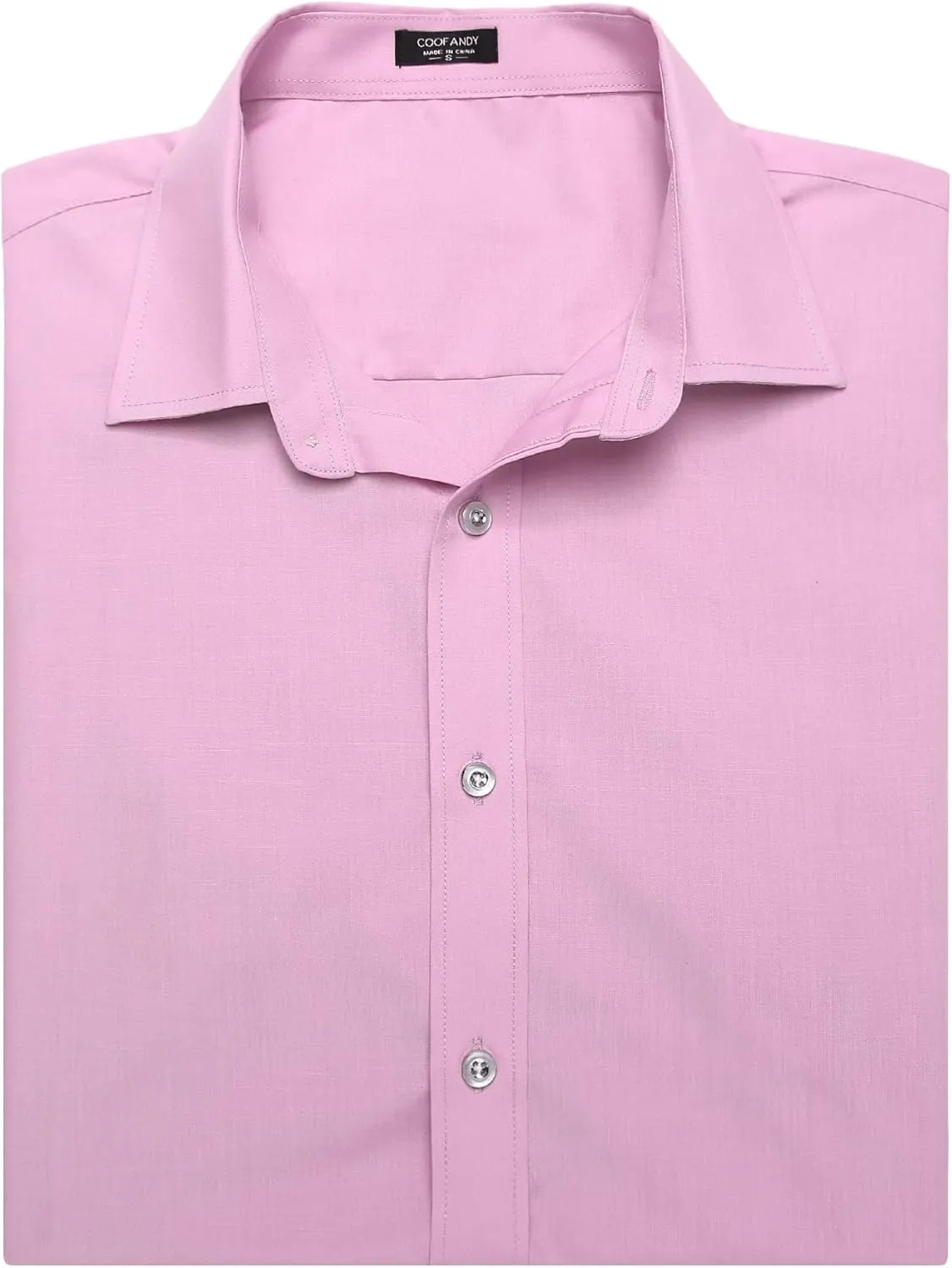 COOFANDY Men's Muscle Fit Dress Shirts Wrinkle-Free Short Sleeve Casual Button Down Shirt