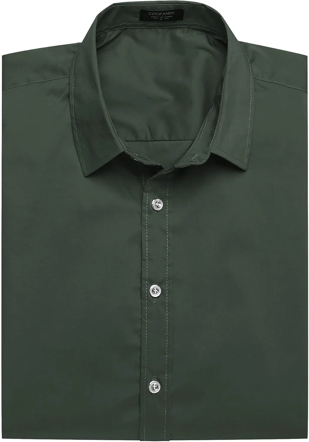COOFANDY Men's Muscle Fit Dress Shirts Wrinkle-Free Short Sleeve Casual Button Down Shirt