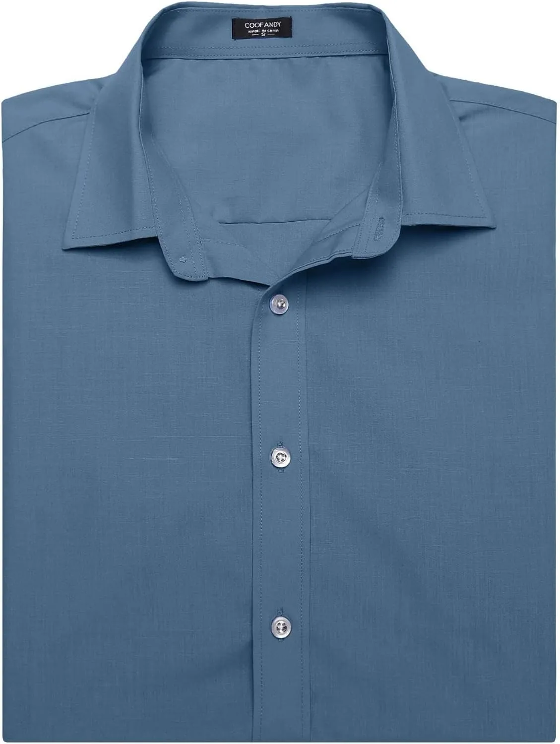 COOFANDY Men's Muscle Fit Dress Shirts Wrinkle-Free Short Sleeve Casual Button Down Shirt