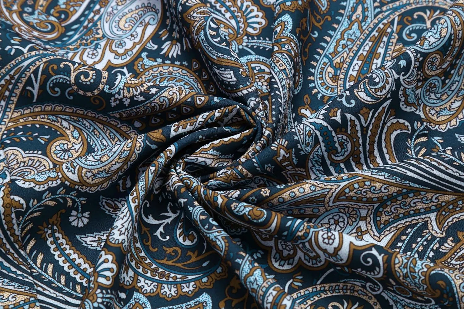COOFANDY Mens Paisley Printed Shirts Casual Long Sleeve Button Down Shirts Floral Dress Shirt with Pockets