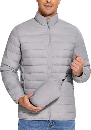 COOFANDY Mens Puffer Jacket Packable Lightweight Jackets Winter Coat Windproof Zipper Down Jacket