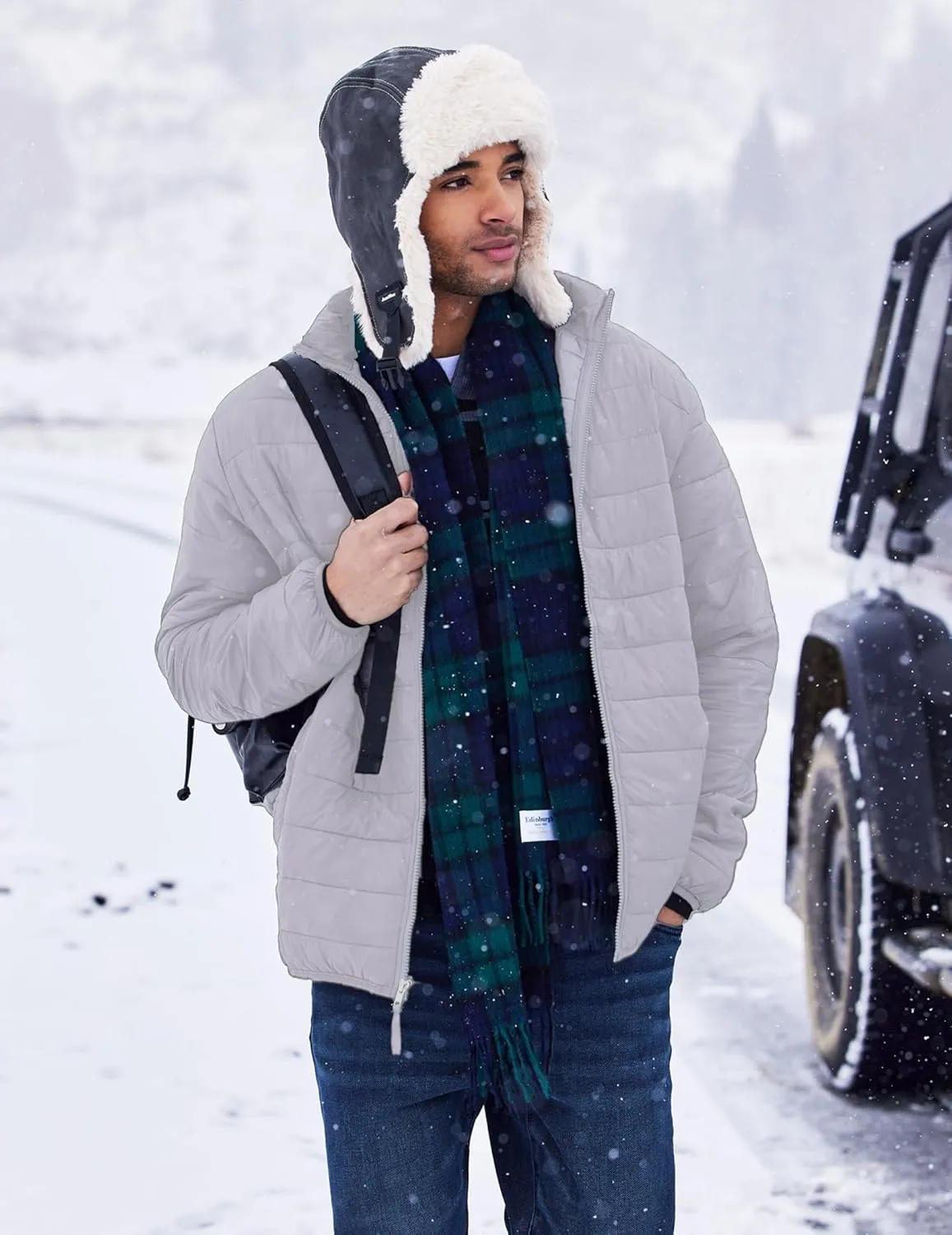 COOFANDY Mens Puffer Jacket Packable Lightweight Jackets Winter Coat Windproof Zipper Down Jacket
