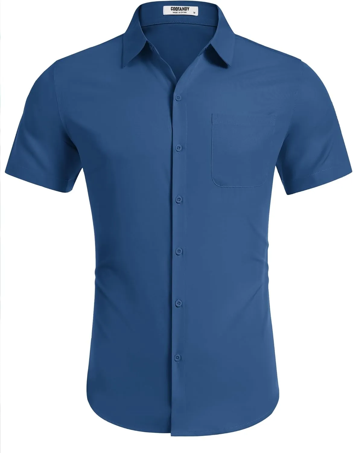 COOFANDY Mens Short Sleeve Dress Shirts Button Down Shirts Regular Fit Business Casual Shirt with Pocket