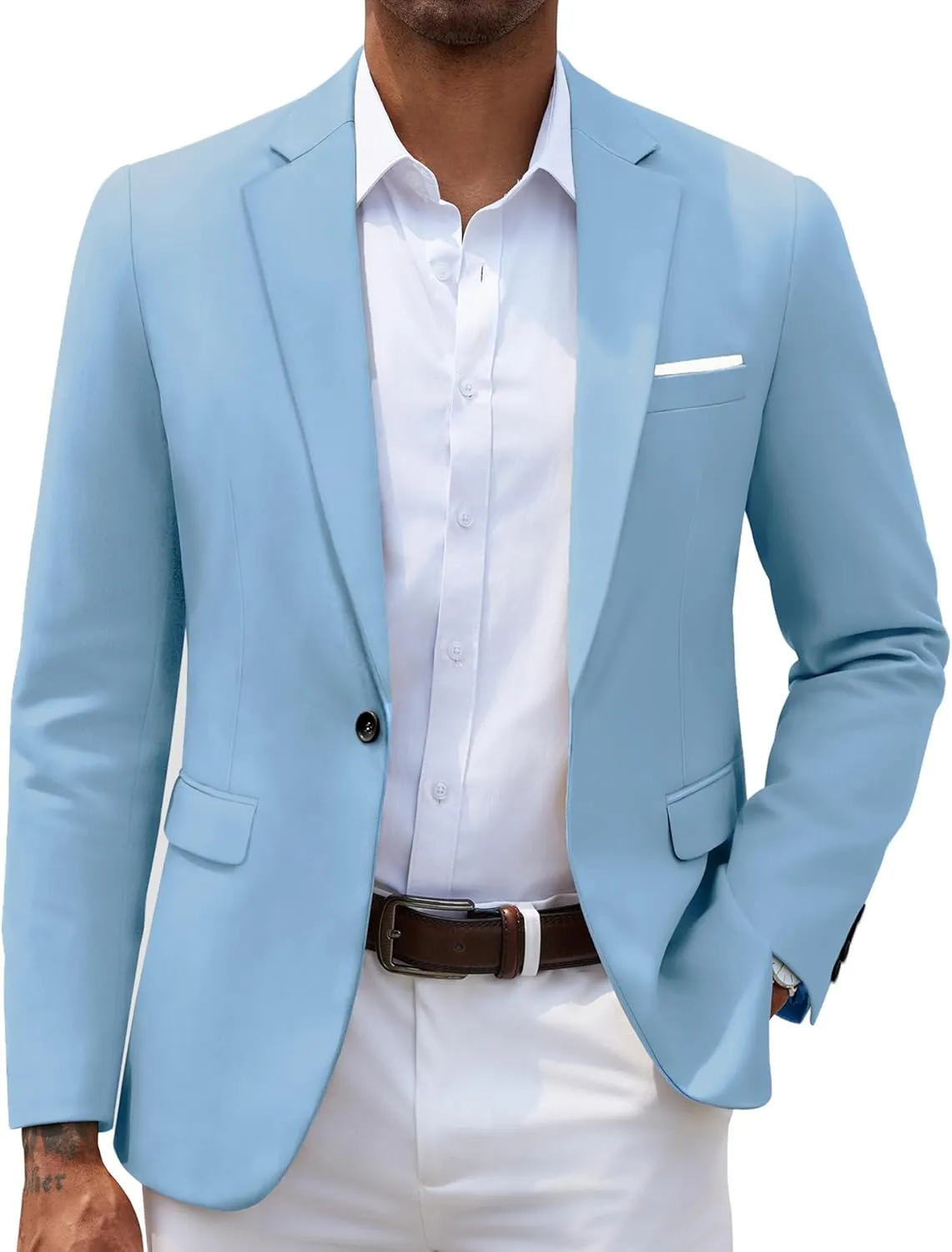 COOFANDY Men's Slim Fit Casual Blazers Lightweight Sport Coats One Button Suit Jackets