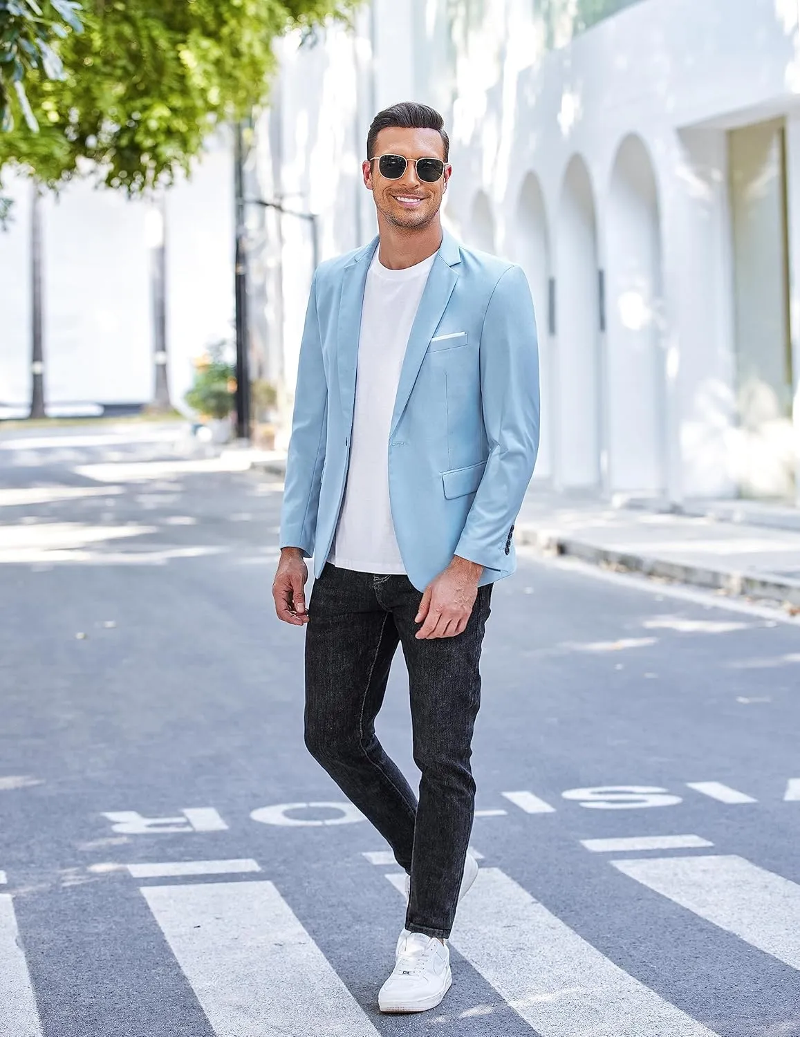COOFANDY Men's Slim Fit Casual Blazers Lightweight Sport Coats One Button Suit Jackets
