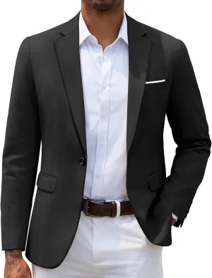 COOFANDY Men's Slim Fit Casual Blazers Lightweight Sport Coats One Button Suit Jackets