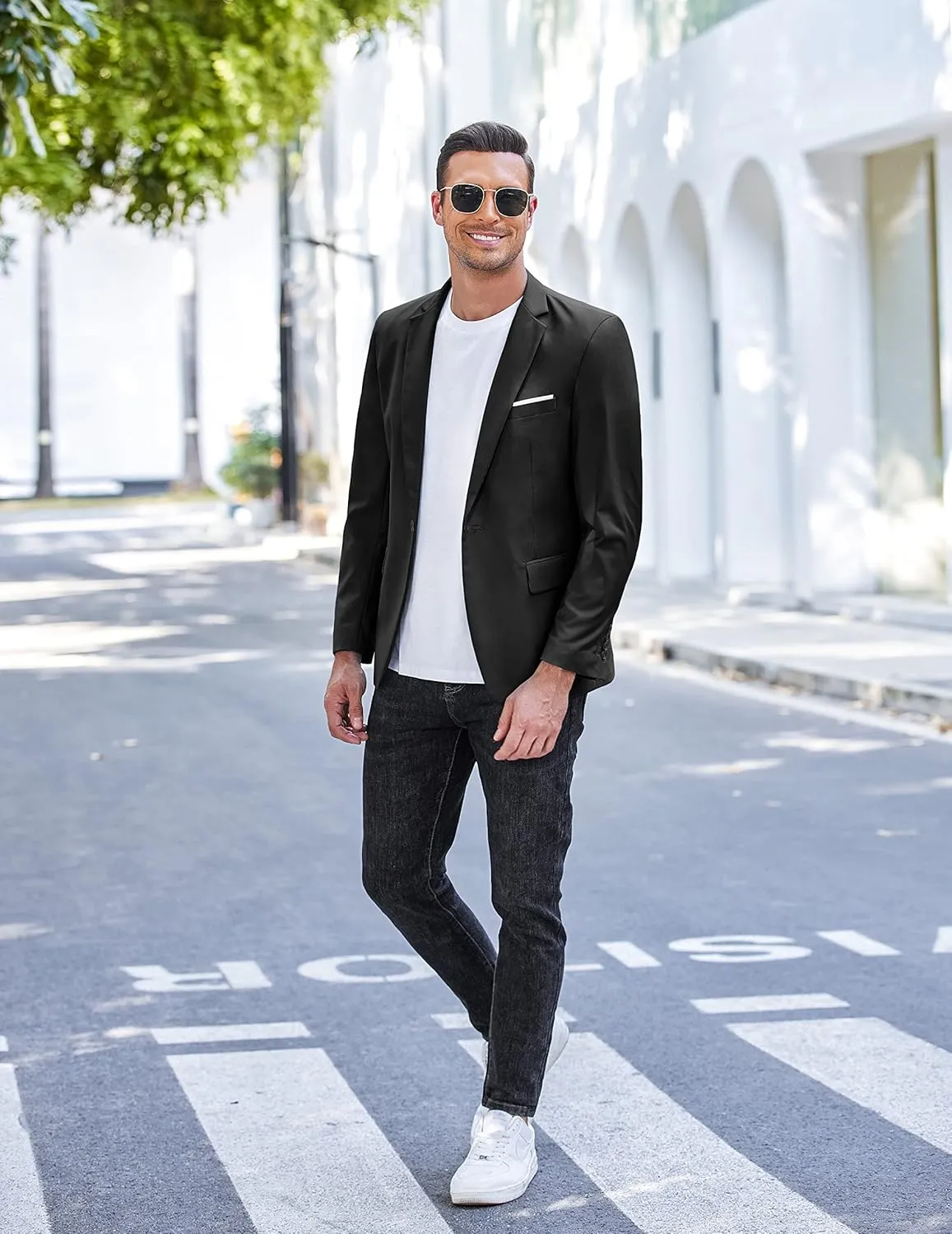 COOFANDY Men's Slim Fit Casual Blazers Lightweight Sport Coats One Button Suit Jackets
