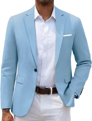 COOFANDY Men's Slim Fit Casual Blazers Lightweight Sport Coats One Button Suit Jackets