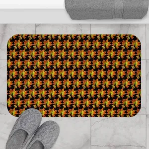 Cozy Autumn Maple Leaves Bath Mat