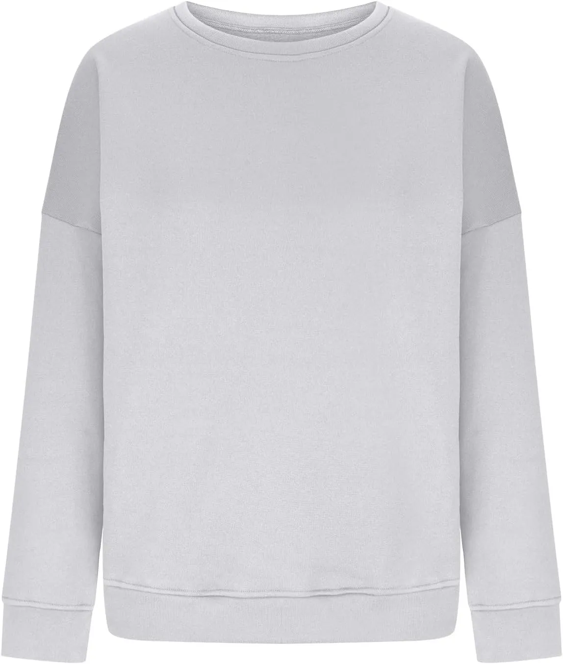 Crew Neck Sweatshirts for Women Casual Oversized Pullover Tops Loose Fit Solid Color Long Sleeve Fall Outfits 2023