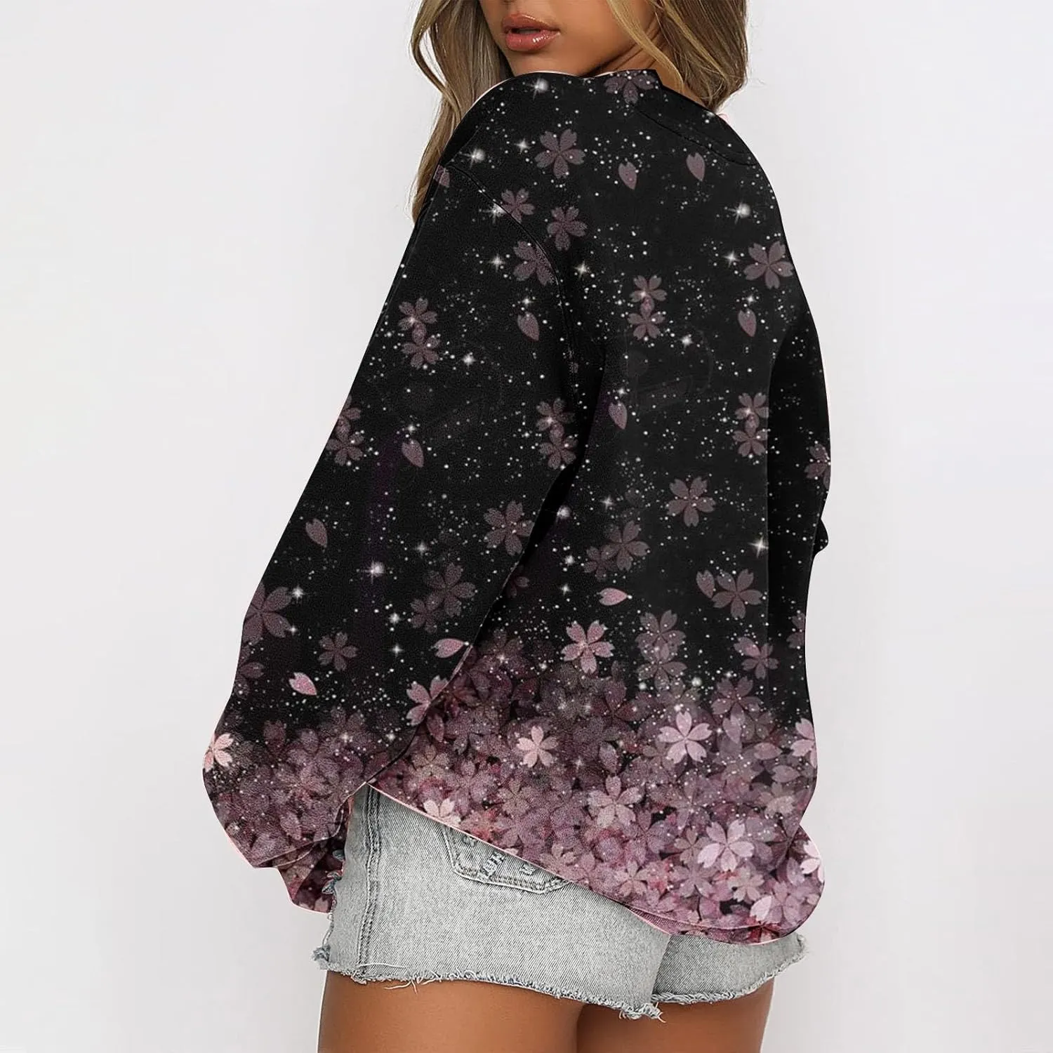 Crew Neck Sweatshirts Women Oversized Crewneck Sweatshirt Long Sleeve Fleece Pullover Fall Y2k Hoodies Preppy Clothes
