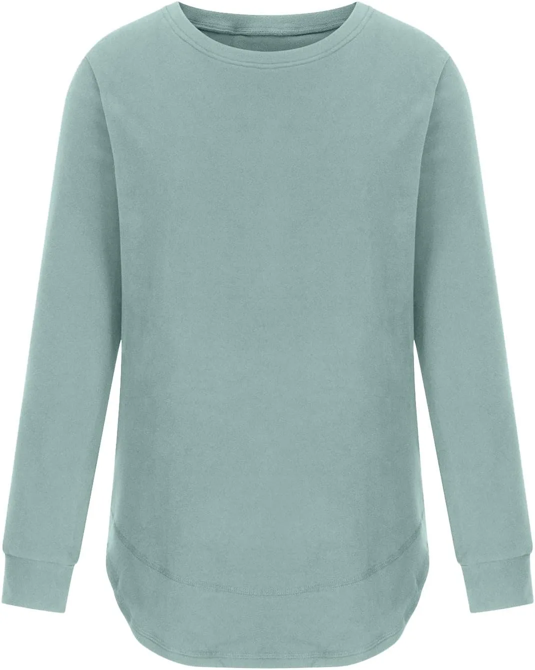 Crewneck Sweatshirts Women Long Sleeve Oversized Sweatshirt Casual Sweaters for Trendy Solid Pullover Sweatshirt
