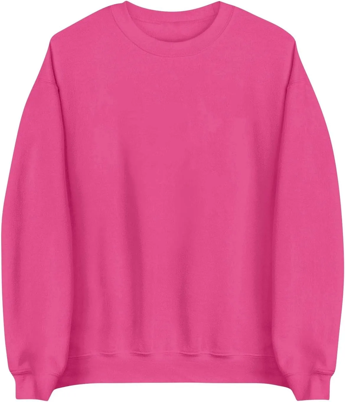 Crewneck Sweatshirts Women Oversized Preppy Sweatshirt Cute Loose Fit Fleece Pullover Comfort Plain Hoodies