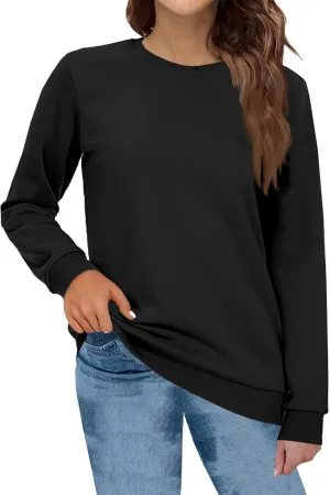 Crewneck Sweatshirts Women Oversized Preppy Sweatshirt Y2k Casual Fleece Pullover Hoodie Long Sleeve Winter Clothes