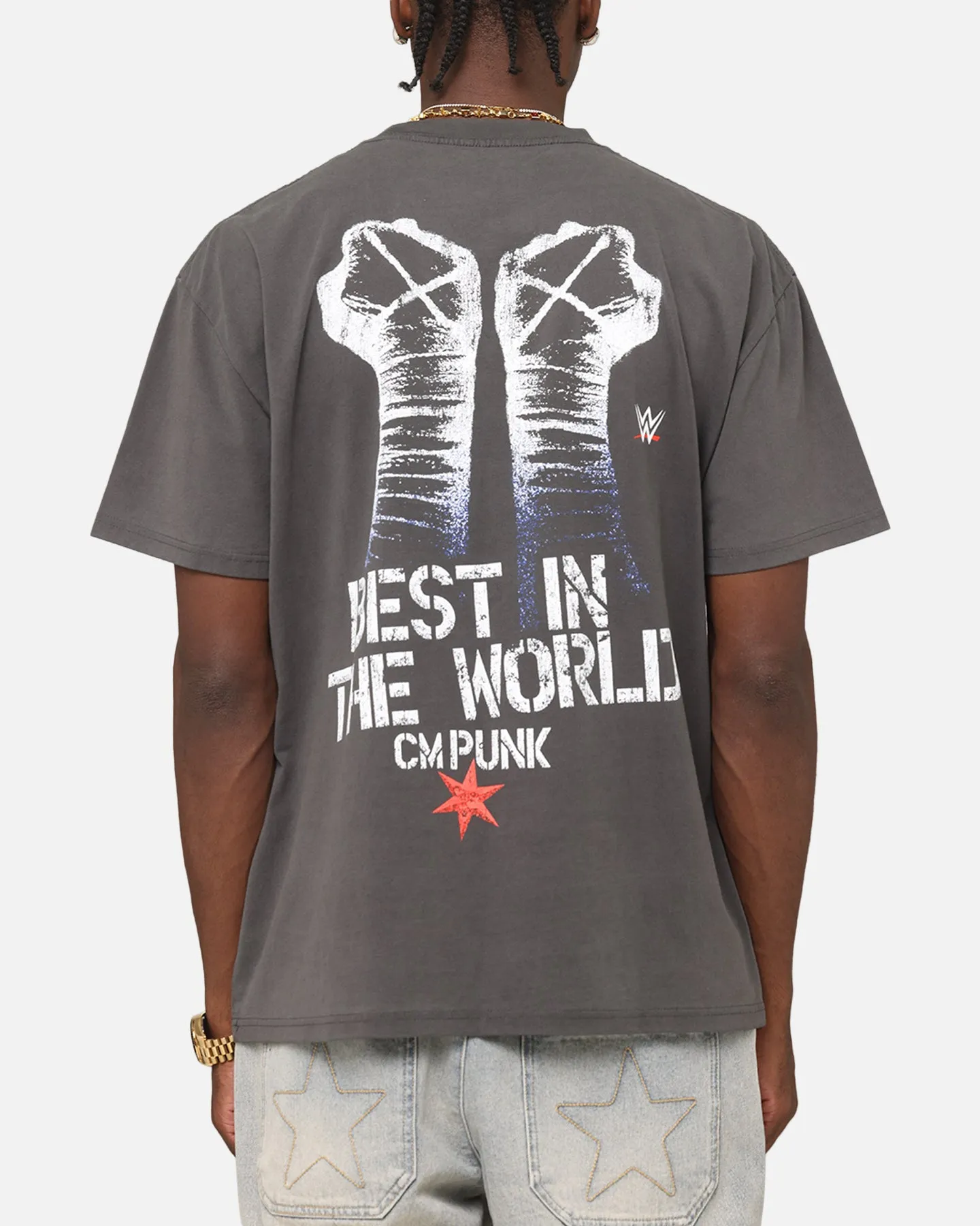 Culture Kings X WWE CM Punk Royal Rumble Heavyweight T-Shirt Black Wash