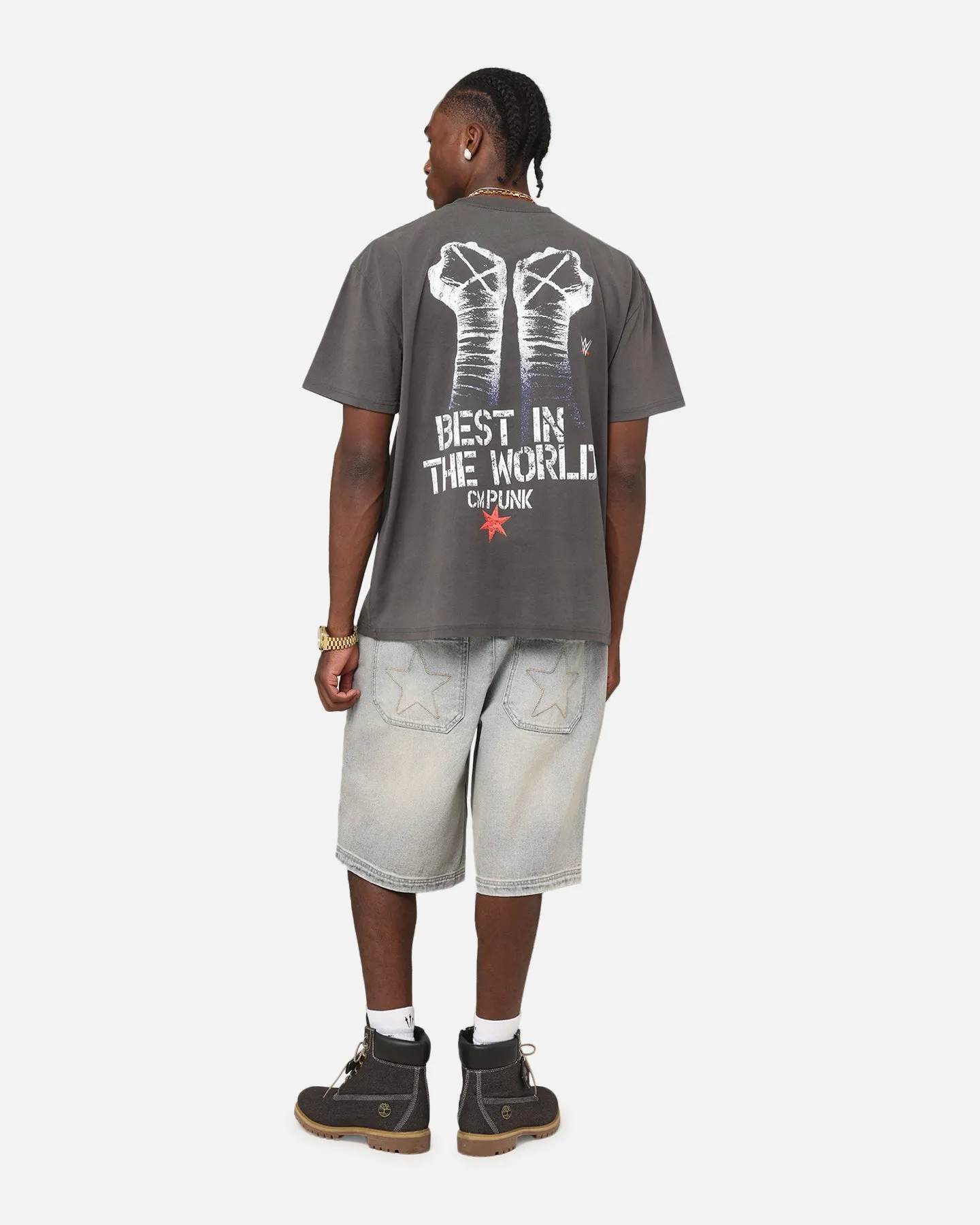 Culture Kings X WWE CM Punk Royal Rumble Heavyweight T-Shirt Black Wash
