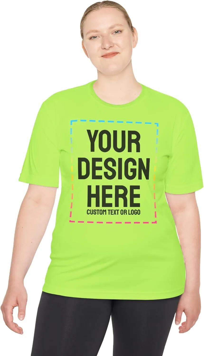 Custom Shirts - Dry Fit Moisture-Wicking Short Sleeve Performance T-Shirts for Gym, Work, or Sports