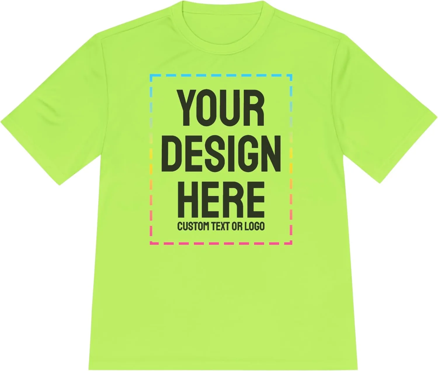 Custom Shirts - Dry Fit Moisture-Wicking Short Sleeve Performance T-Shirts for Gym, Work, or Sports
