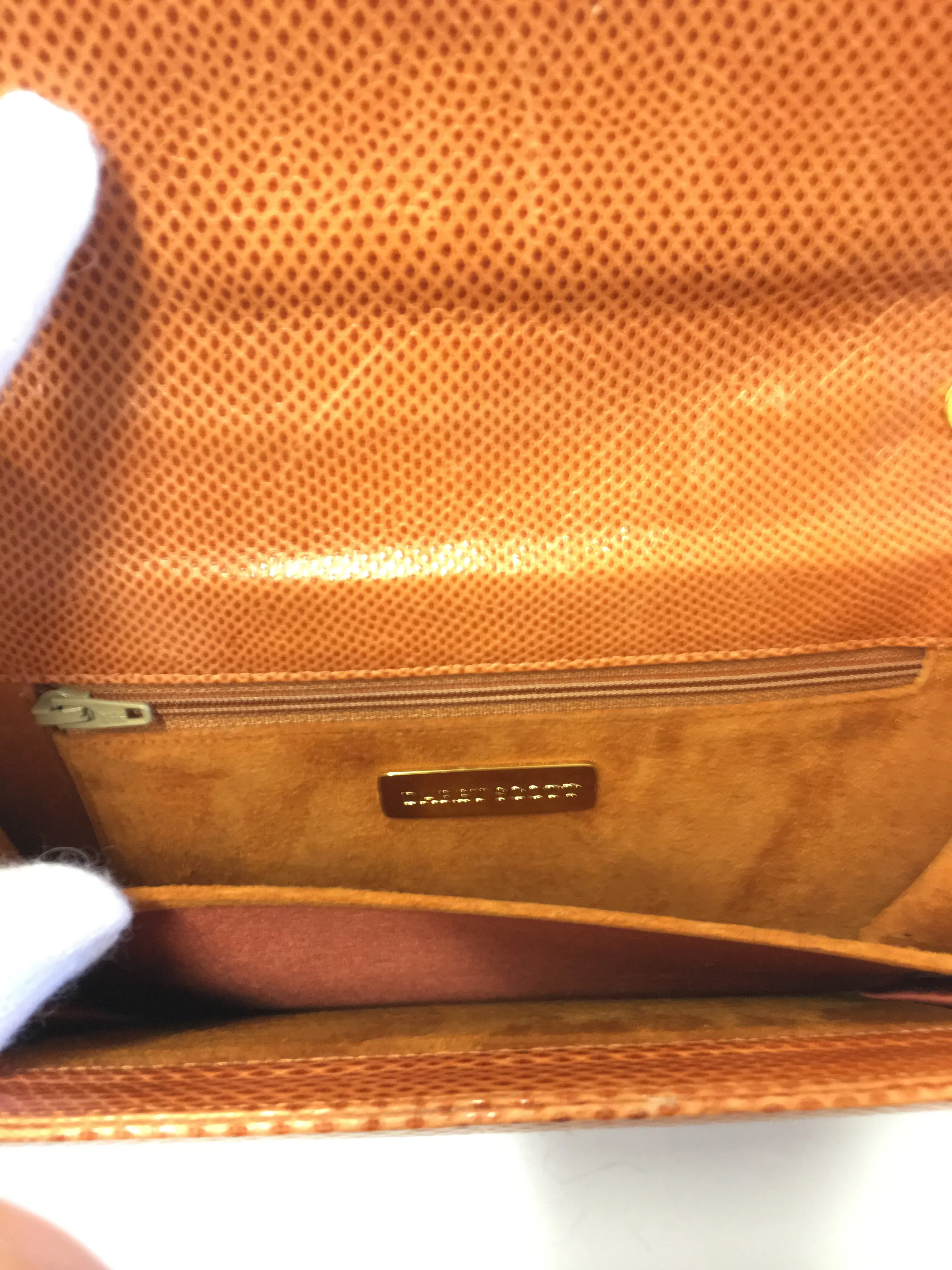 DARBY SCOTT GENUINE KARUNG WITH CARNELIAN HANDLE HANDBAG