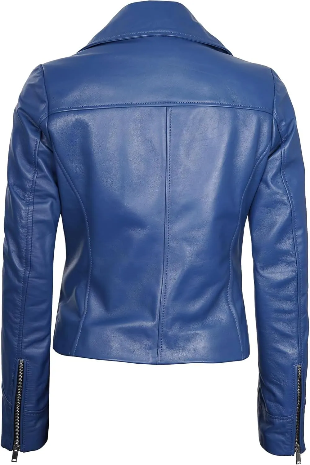 Decrum Asymmetrical Real Leather Jacket Women  Trendy Fashion Lambskin Womens Leather Jacket