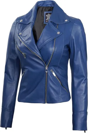 Decrum Asymmetrical Real Leather Jacket Women  Trendy Fashion Lambskin Womens Leather Jacket