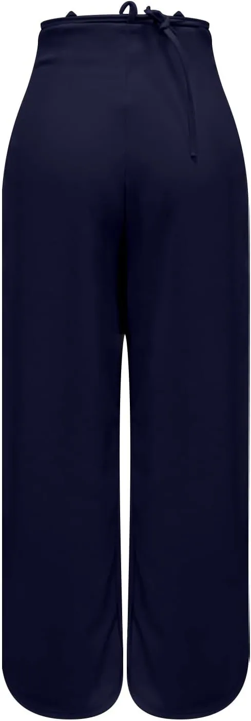 Dress Suit Pants for Women Flat Front Pleated High Waist Wide Leg Trousers Casual Loose Fit Breathable Business Pants